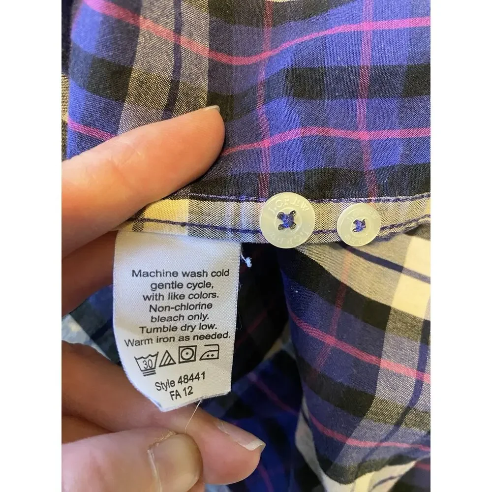 J Crew Shirt Mens XL Plaid Long Sleeve Career Office Casual Cotton Button Down